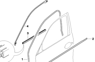 525 宝马5系原厂配件车顶导向条BMW 520 LCI 530车门密封条 E60