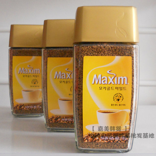 韩国进口maxin苦咖啡摩卡味无糖