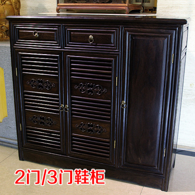 红木门边换鞋柜新古典家具鞋柜
