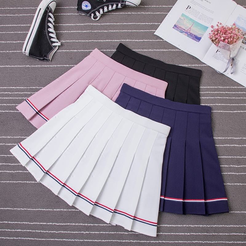 Striped pleated skirt 2019 Spring and summer new pattern Short skirt solar system jk Uniform Girl Dress chi College wind Sweet skirtin the Women's clothing/Boutique , Skirts  category - from Buy2taobao.com to provide professional Taobao agent buy service
