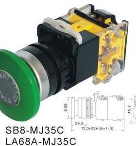 SB8(LA68A LA39 LAY39)-MJ35C 紧急蘑菇头按钮开关