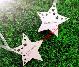 2019新款热销星星镂空心愿卡 许愿吊卡 学生节日祝福卡片书签留言