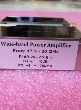 美国进口 17.5-20GHz 24-27dBm SMA 射频微波中功率放大器