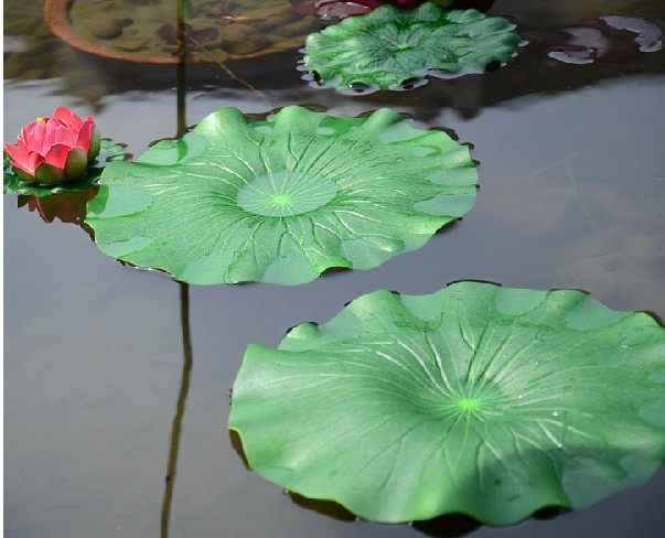 仿真荷叶水上漂睡莲池塘水面布景装饰带杆荷花儿童舞蹈道具表演花