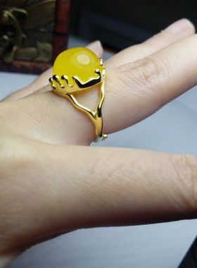 镀白金波浪树枝活口戒指托