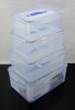 square trumpet Four suit Plastic microwave Crisper portable seal up transparent food Storage storage box