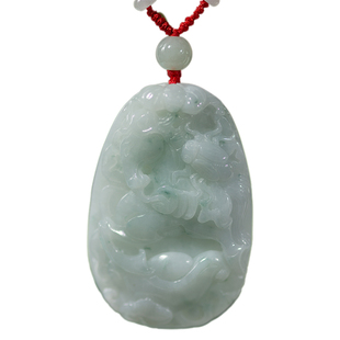 生肖玉马项坠 A货真玉吊坠blb 马上有福马上发财 钰达翡翠马挂件