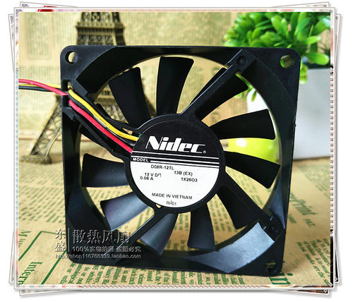 原装NIDEC 8015 12V 0.08A D08R-12TL 投影机风扇 3线 超静音风扇
