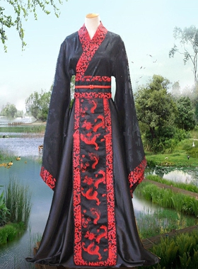 古装汉服男装楚王秦王秦始皇龙袍刺绣中国风宫廷皇帝王爷太子朝服
