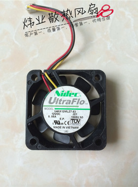 原装NIDEC U40X12MHZ7-53 12V 0.05A 4CM 4010 大风量散热风扇