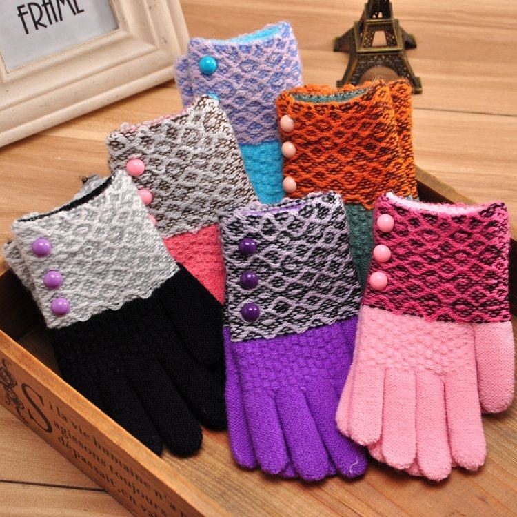 Gants pour fille en de laine - Ref 2150435 Image 1