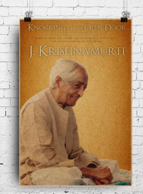 灵性导师 克里希那穆提 海报Krishnamurti 灵修挂图瑜伽海报复古