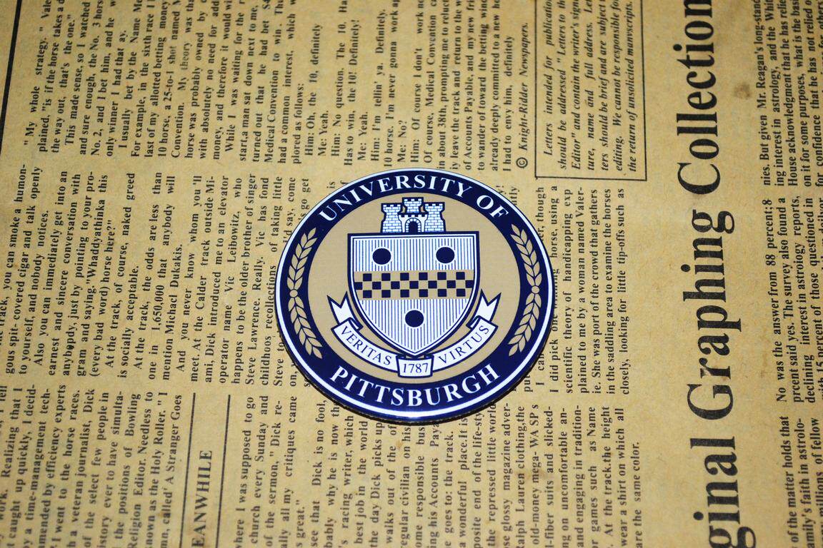 文化周边 世界名校高校校徽 匹兹堡大学 徽章胸章胸针冰箱贴贴纸