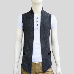 Mùa xuân và mùa hè người đàn ông Hàn Quốc thường mỏng đan vest Slim phù hợp với cổ áo vest vest nam không tay cardigan coat