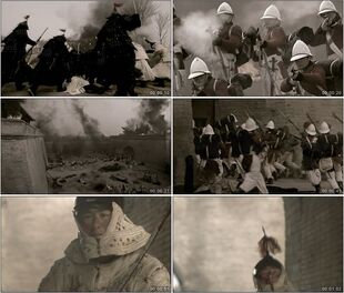 古代清朝八国联军英法联军侵略 军粮城之战高清实拍视频素材