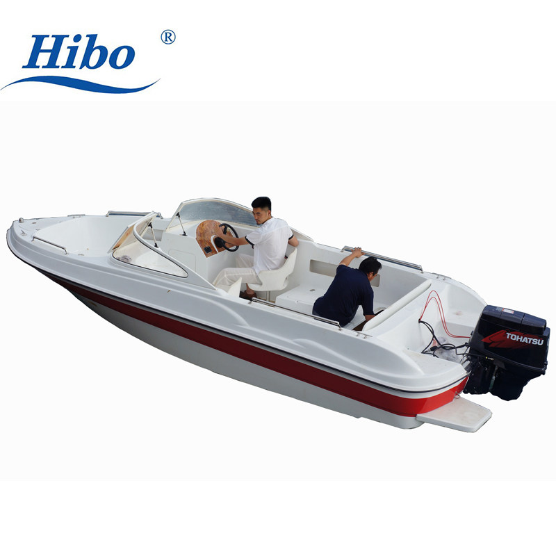 海宝玻璃钢快艇玻璃钢船豪华游艇6米2橡皮艇冲锋舟钓鱼船挂马达