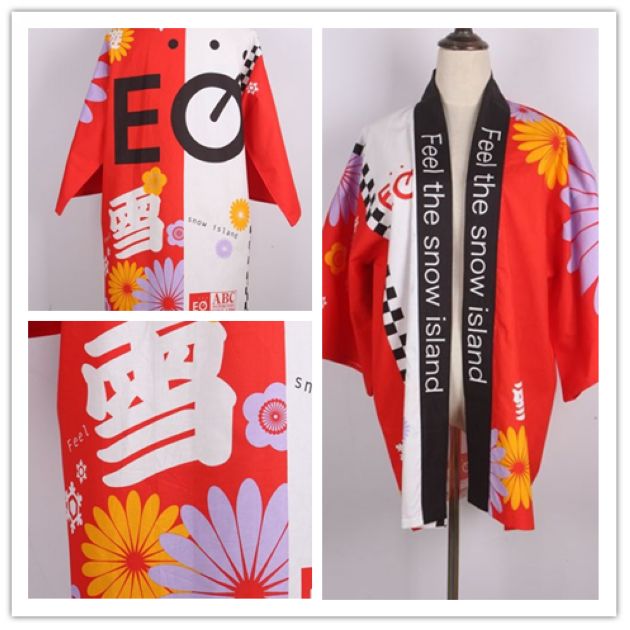 古着日系印花羽织褂子短外套和服