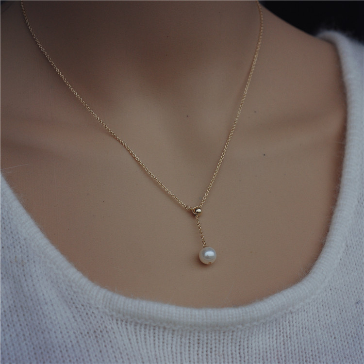 an日系天然珍珠金珠满y型日本