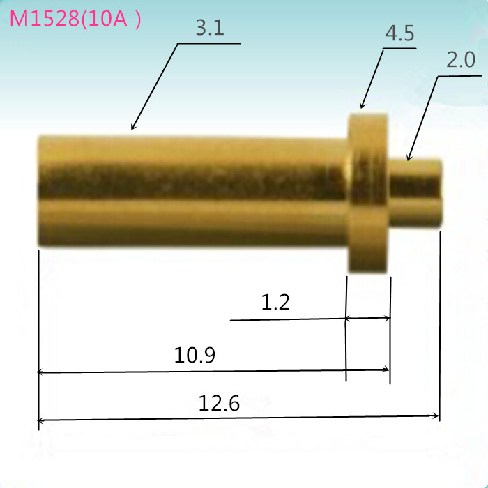 过10A电流弹簧针探针pogopin手机电池连接器 PCB板顶针3.1*12.5