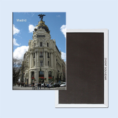 卡通西班牙马德里地标建筑大都会旅游创意出口磁贴5348个性创意