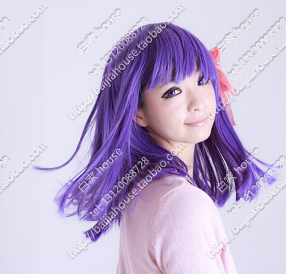 fate stay night 幼年 间桐樱 银魂gintama散发 紫色cosplay假发