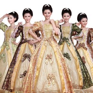 新款欧洲女宫廷服装欧式宫廷装多色朱丽叶公主舞台话剧演出服摄影