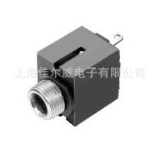 PJ301CM 带罗纹双声道耳机插座3.5MM音频插座环保耐温铜