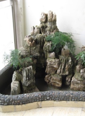 真石假山水池鱼池招财龟纹石