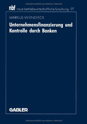 【预售】Unternehmensfinanzierung Und Kontrolle Durch B... 书籍/杂志/报纸 经济管理类原版书 原图主图