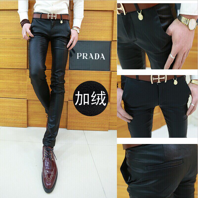 Pantalon cuir homme serré pour jeunesse - Ref 1489950 Image 1