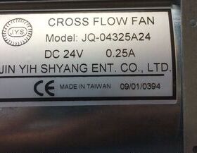 JQD-04325A24台湾CROSS FLOW FAN 24V  JQ-04325A24横流风扇