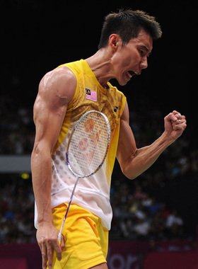 羽毛球体育明星李宗伟经典海报定做明星周边房间客厅装饰画T2214A