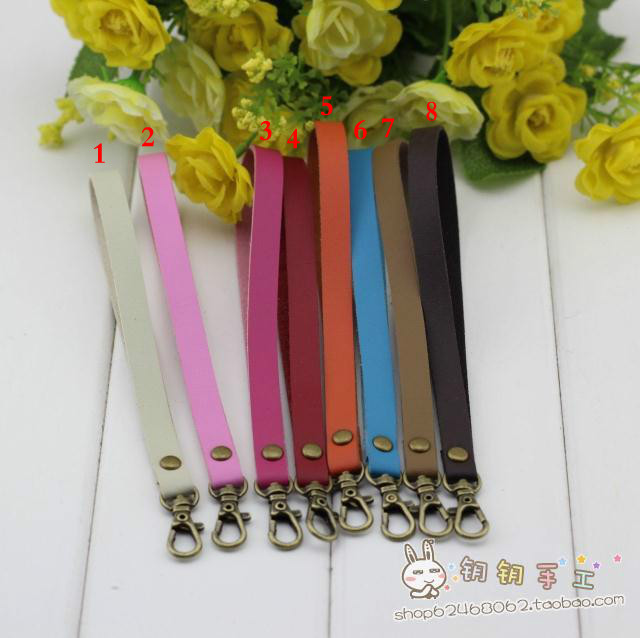 布艺DIY辅料/1*19cm古铜色龙虾扣超纤韩国绒皮绳拎手6克