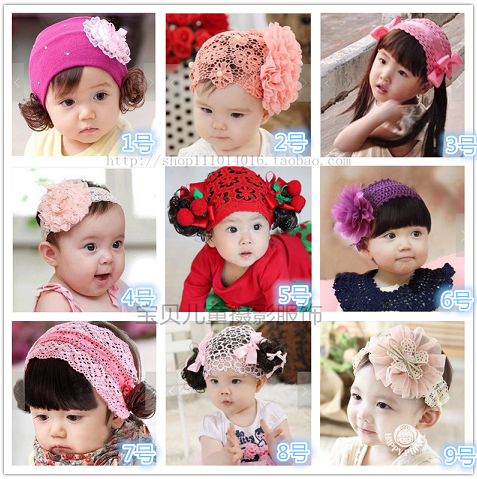 Studio baby Wig Bangs Headdress Children's Photography Costumes Hair band Hairdressing Lace Wigin the Children/Baby/Family fitted , Other  category - from Buy2taobao.com to provide professional Taobao agent buy service