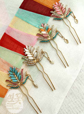 韩国原装进口韩服头饰/新娘婚礼盘头旁叉/装饰头叉/发饰/H-P02181