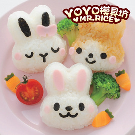 日本arnest小白兔饭团模具，可爱兔兔米饭团，磨具宝宝吃饭工具