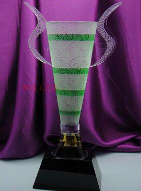 YD-017款精品水晶奖杯 三色水晶奖座 奖品 商务礼品 年会奖杯