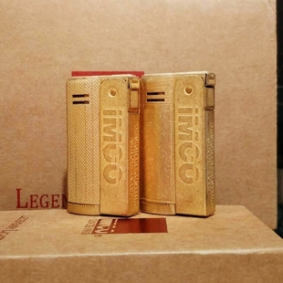 奥地利IMCO爱酷打火机6800纯铜 logo标 原铜滚花唐草毛主席关羽龙