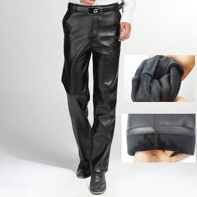 Pantalon cuir homme droit pour hiver - Ref 1479905 Image 1