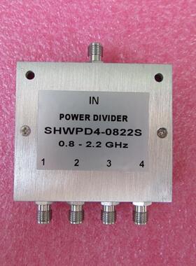 SHWPD4-0822S 0.8-2.2GHz 10W SMA RF 射频同轴4路 一分四功分器