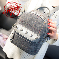 United States around 2015 winter-new Korean version mini backpack women fashion handbags rivets leisure tide small backpack bag