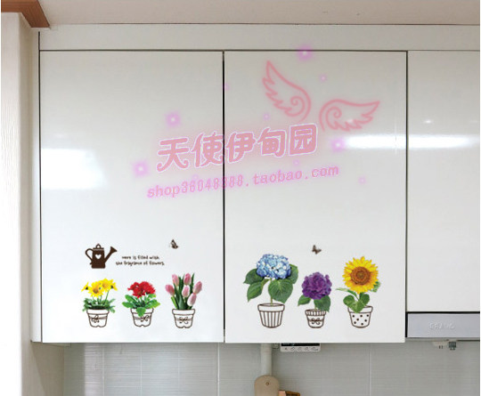 进口双面玻璃窗花贴纸冰箱贴画衣橱柜家具贴防水瓷砖装饰贴花