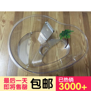 巴西龟乌龟缸带晒台养龟盆宠物龟饲养箱养龟苗箱饲养盒专用龟缸