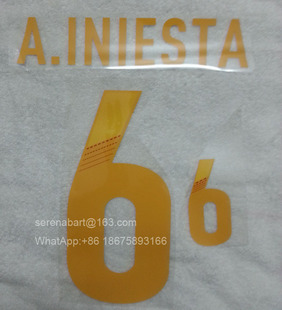 2012欧洲杯西班牙伊涅斯塔印字足球印号A.iniesta Nameset
