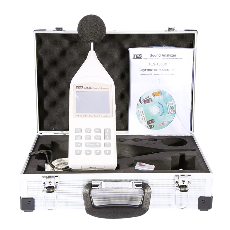 台湾泰仕TES1358C音频分析测试仪实时频谱分析分贝仪高精度噪音计