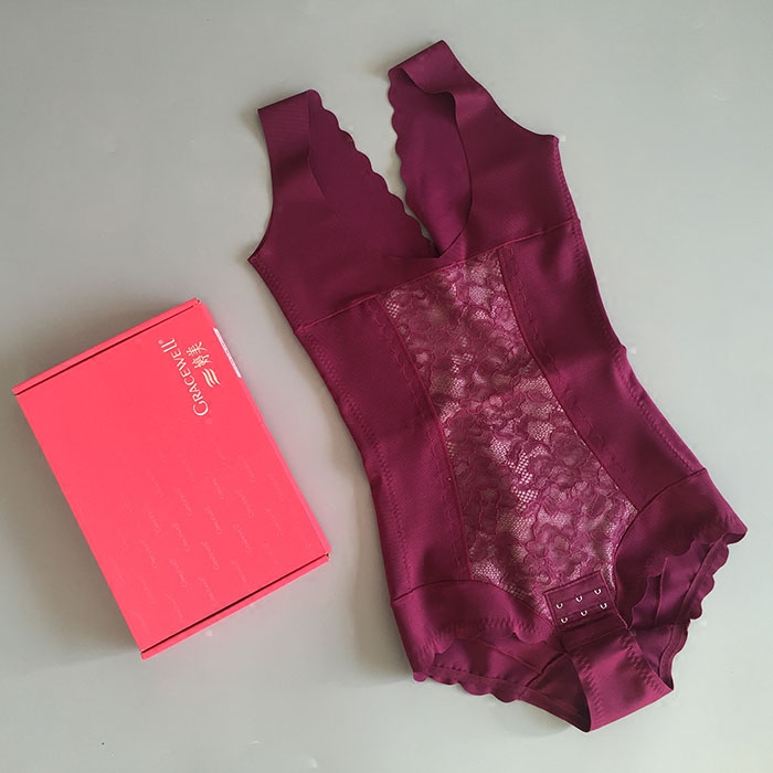 婷美专柜正品透气产后收腹收腰美背提臀无痕连体塑身衣TL7557