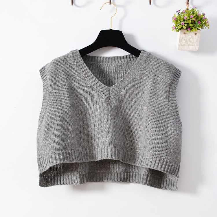 針織馬甲女春秋短款韓版寬松複古學院風潮流v領時尚簡約背心套頭在類目 女裝/女士精品, 馬夾中 - 來自Buy2taobao.com提供專業的淘寶代購服務