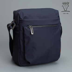 FIDODIDO菲都狄都单肩包男士 斜挎包男包简约小商务休闲 牛津布竖款