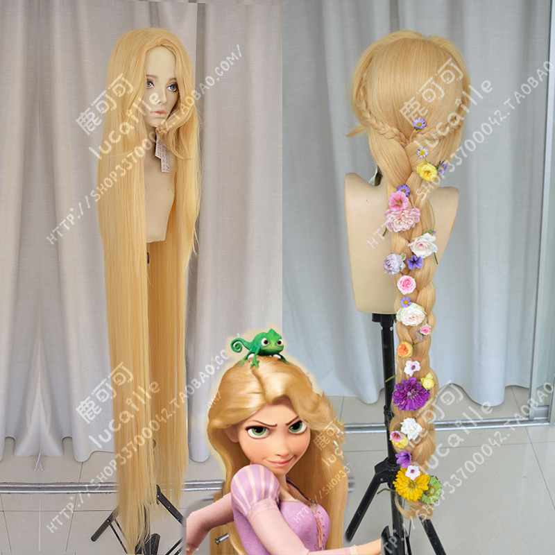 圣诞节新年年会长发公主乐佩公主120cm斜分加厚加长直发cos假发