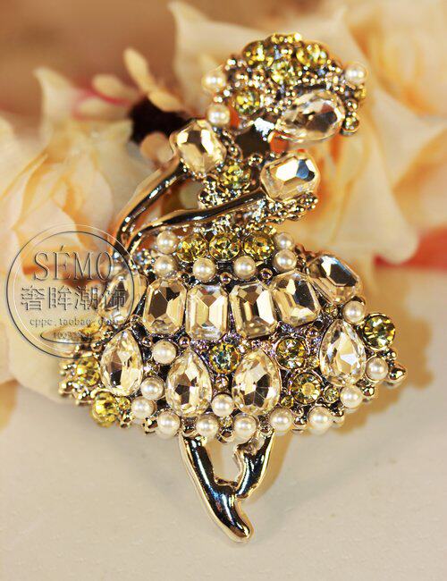 Broche femme en cristal artificiel - Ref 1178235 Image 1
